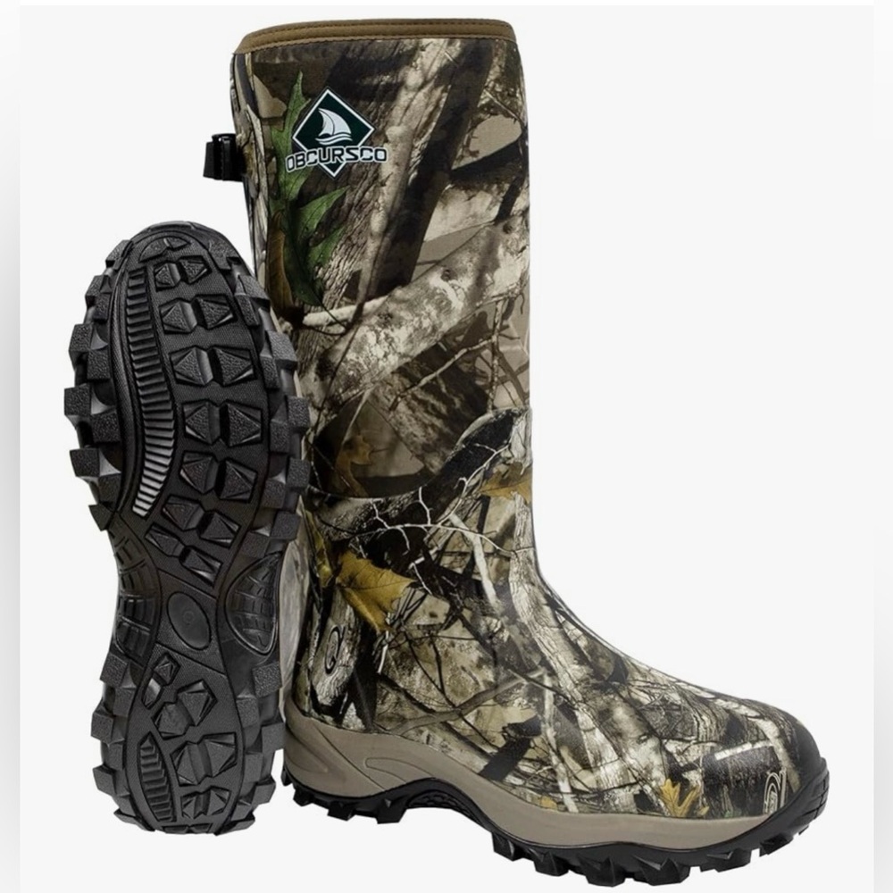 Obcursco Waterproof Hunting Boots Camoflauge size 10 Brand New